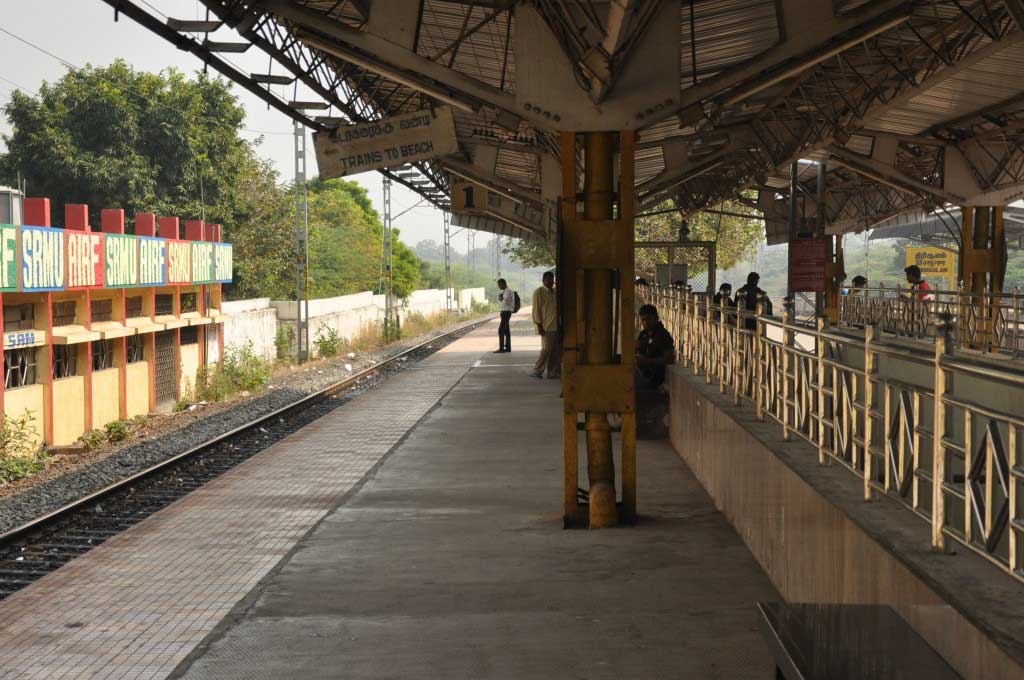 Tirusulam train station. Chennai-beach platform to Chennai-Central