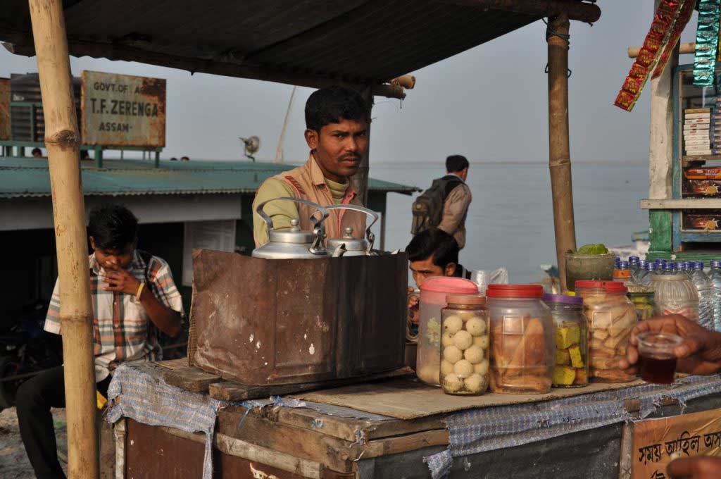 Ferry boat Pier at Majuli Island. Assam