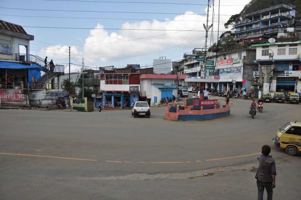 "police circle" o centro da cidade de Mokokchung