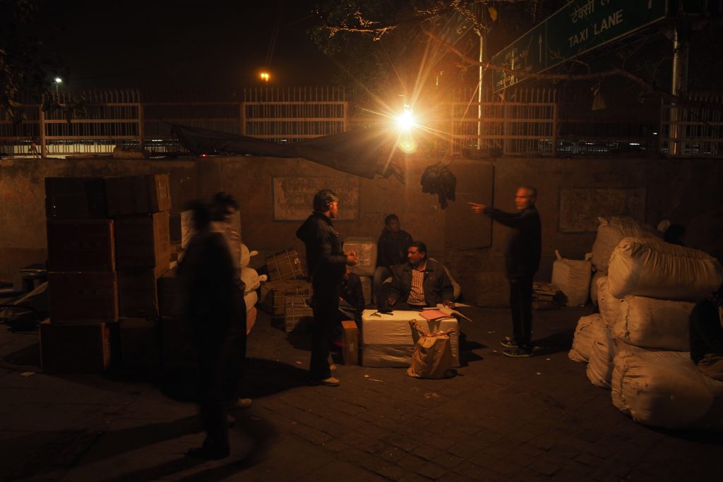 Old Delhi area after the sun set