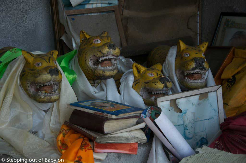 Nearby Thrangu Tashi Yangtse Monastery some temples evoking the tradition of the prince that gave is blood and is live to save a tiger