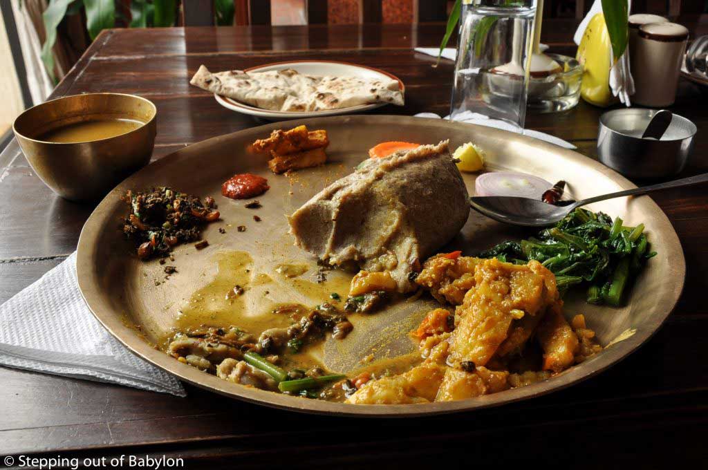 dal bhat, with barley instead of rice.