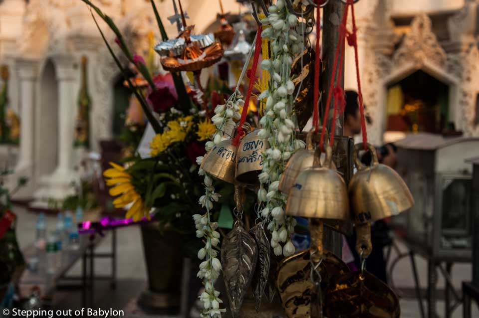 Offerings hanging nearby the pagoda