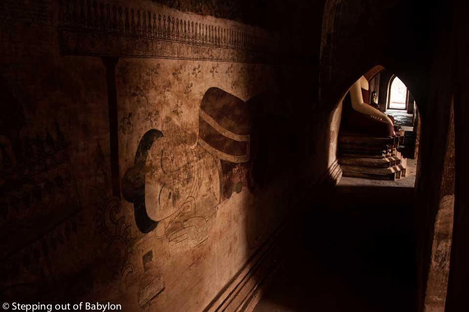 fresco inside on of Bagan temples