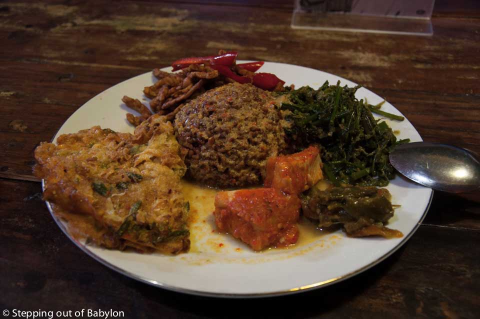 Padang Sumatra... delicious food for a treat on a rainy day! Gili Air