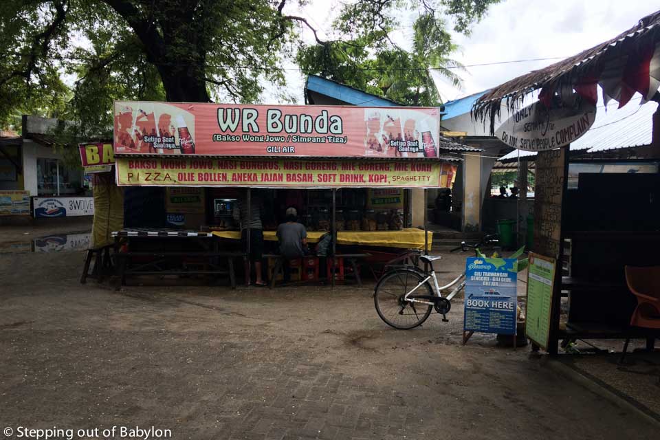 Local food with local prices, near the pier. Gili Air