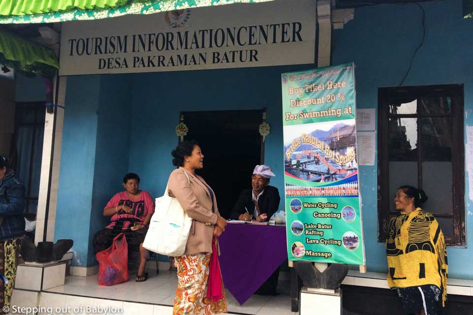 Ticket counter for foreigners at Pura Ulun Danu Batur
