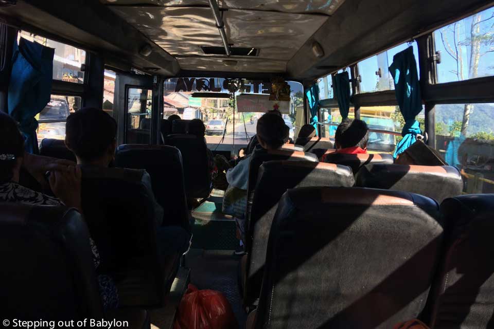 bus from Penelokan (Batur) to SIngaraja