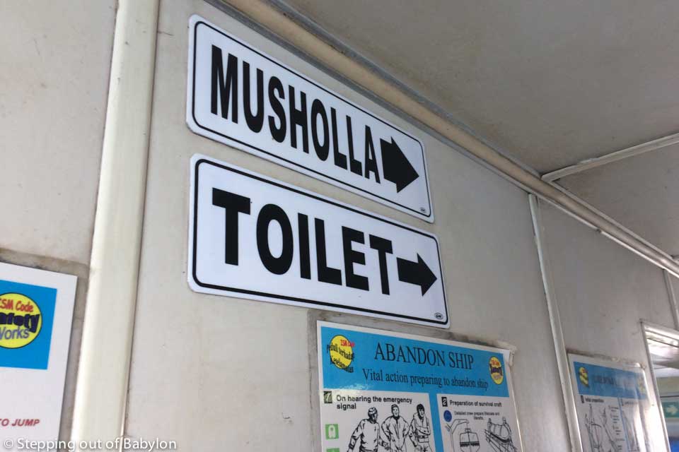 there's always a place for prayers... even inside the boat