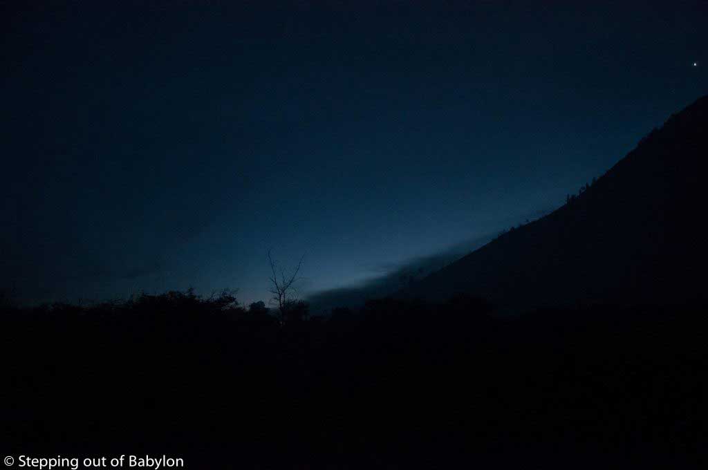 the way to Kawah Ijen at dawn
