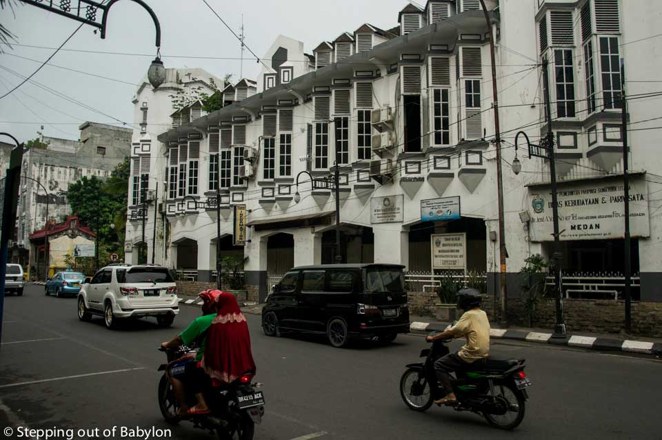 Old colonial building that still resist from the neglected old part of Medan