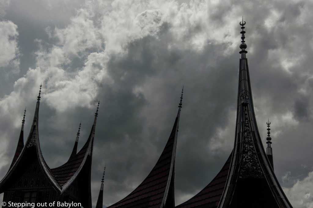 Minang arquitecture nearby Danau Maninjau