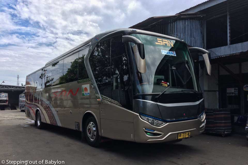 San travel bus to Padang... this company has good quality buses