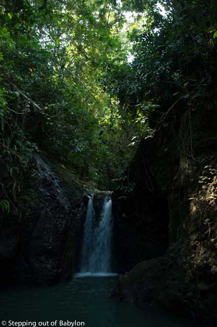 A hidden waterfall that can be reach by a short walk along the rice fields... but you gonna need a guide to reach there!