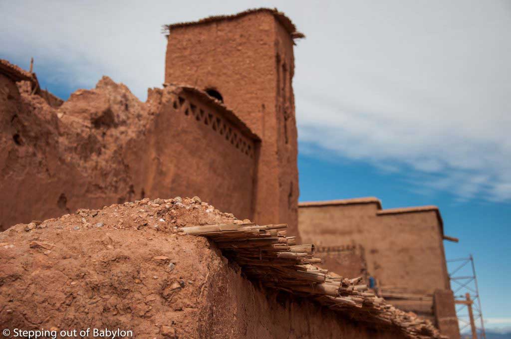 Aït Ben Haddou. traditional clay construction in an area where the rain is scarce