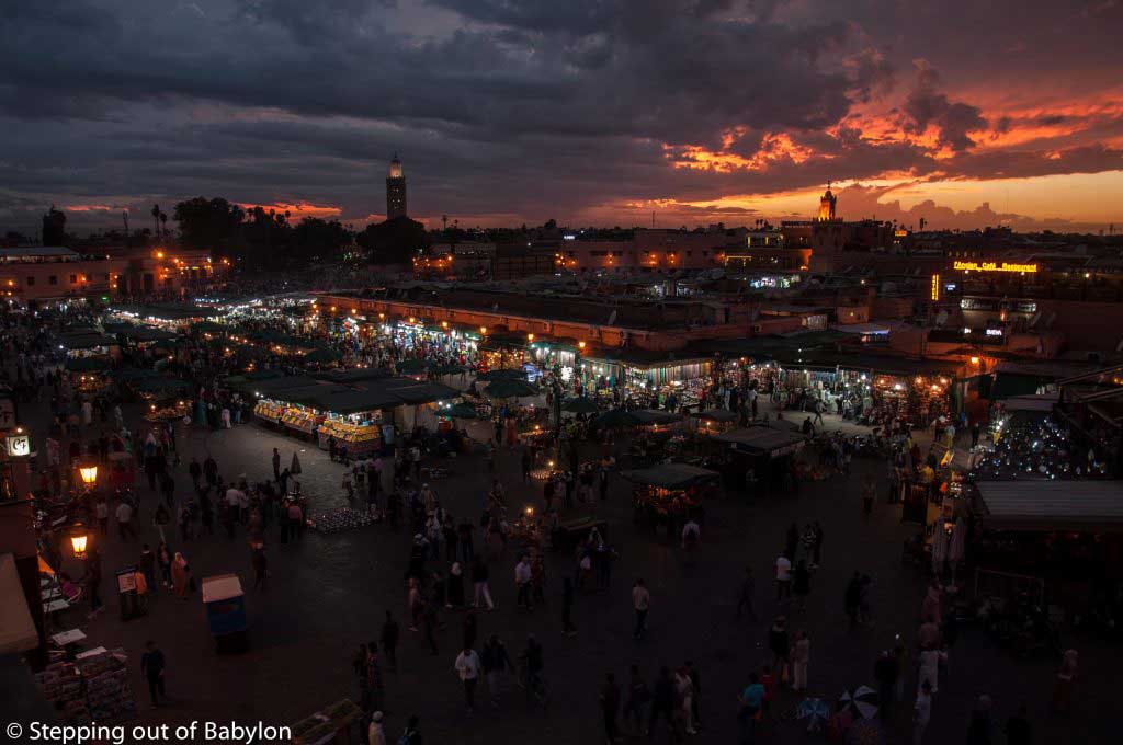 Jemaa el-Fnaa, the central square of Marrakesh medina
