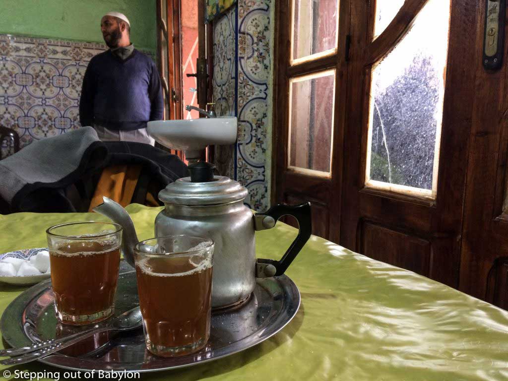 one of the local stall in Imlil where you can have a tagine or drink a tea