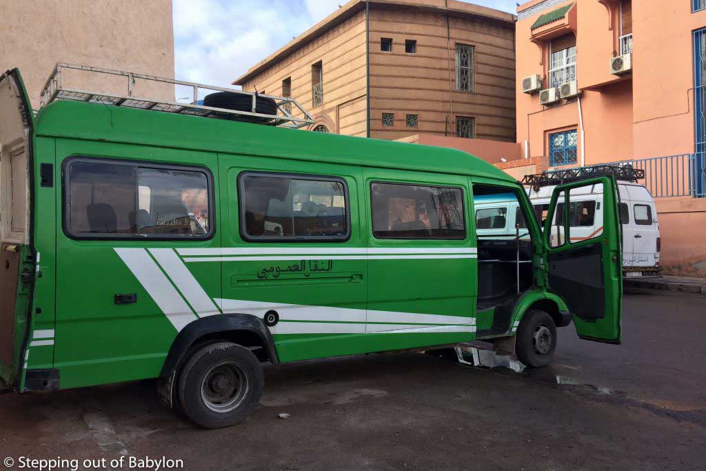 Bus that link Marrakesh to Imlil