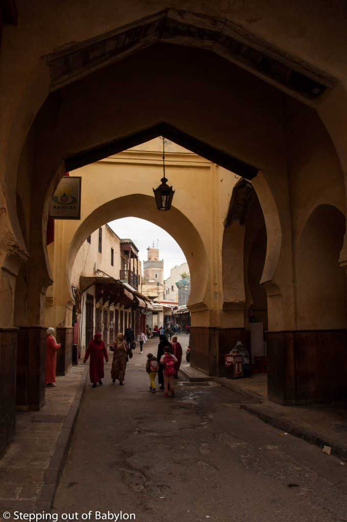 gate entrance to the Mellah, the Jewish quarter of Fes
