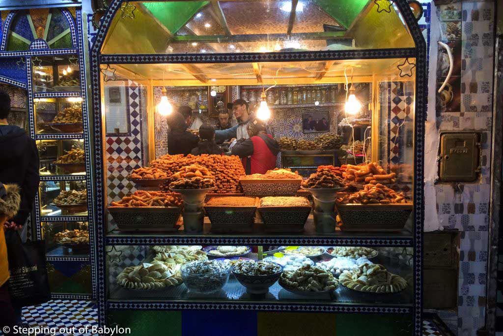 Moroccan sweets... in fact the north Moroccan cities offer a more interesting experience in terms of sweets