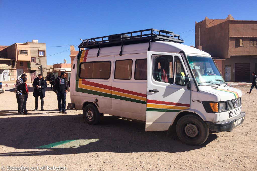 bus to Todra Gorge